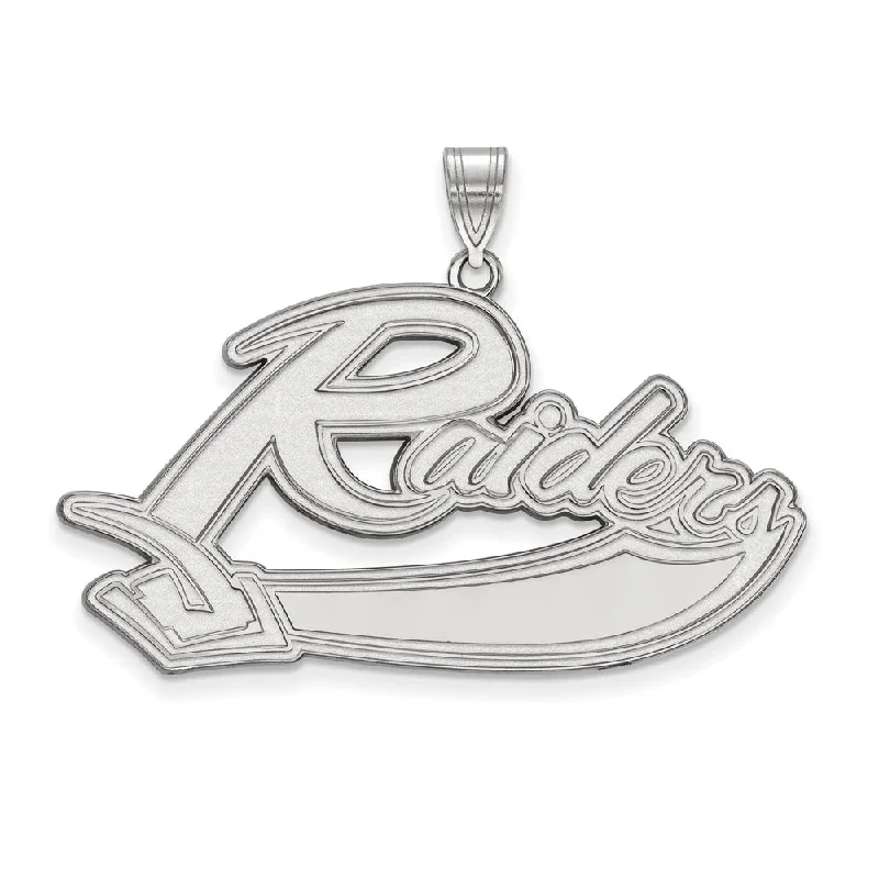 14k White Gold Mt Union College XL Pendant