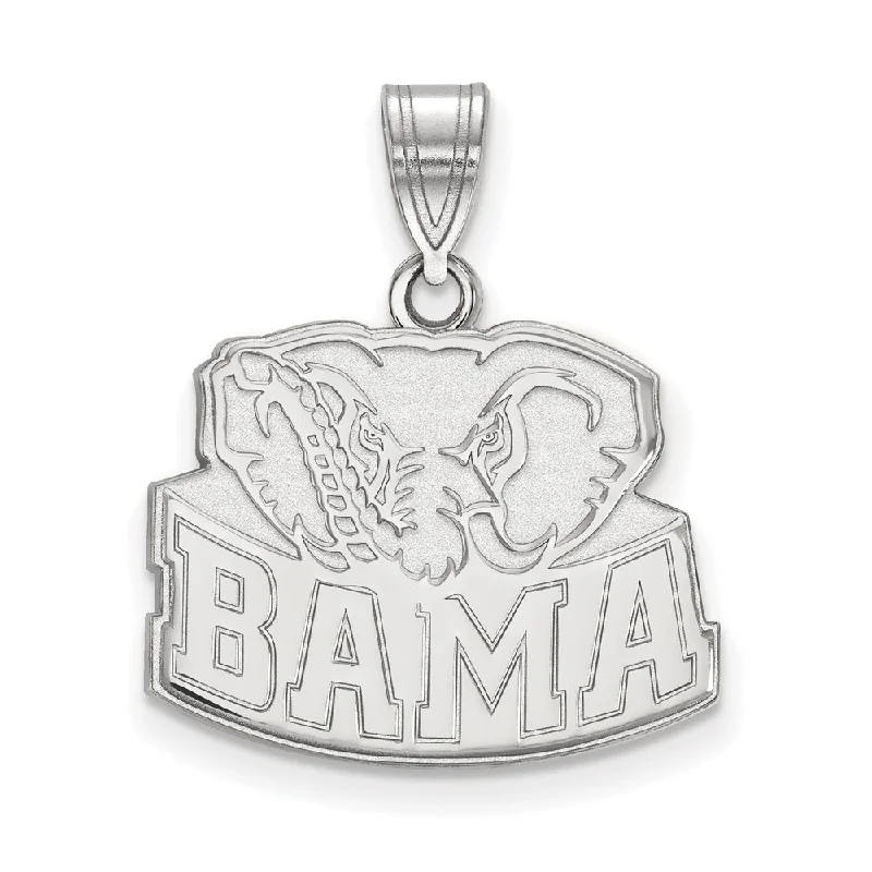 14k White Gold U. of Alabama Medium Pendant