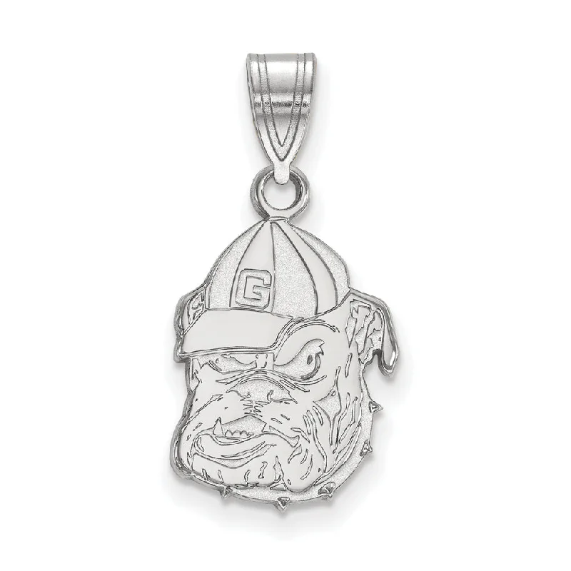 14k White Gold U. of Georgia Medium Mascot Pendant