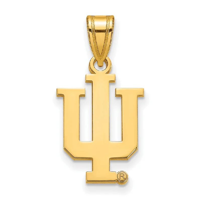 14k Yellow Gold Indiana U Medium Pendant