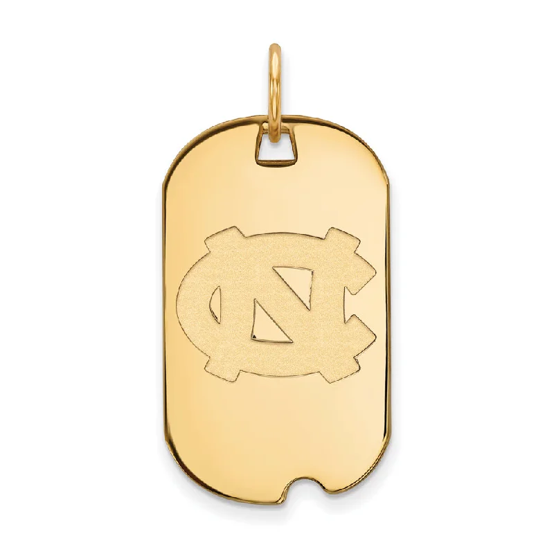 14k Yellow Gold North Carolina Dog Tag Pendant