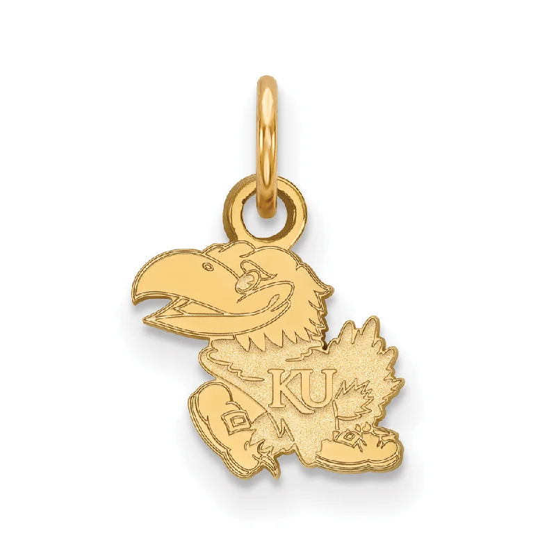 14k Yellow Gold U. of Kansas XS (Tiny) Mascot Charm or Pendant