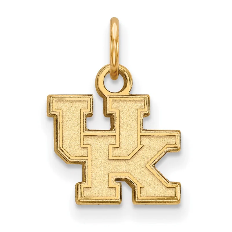 14k Yellow Gold U. of Kentucky XS (Tiny) 'UK' Charm or Pendant