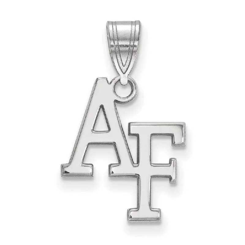 Sterling Silver Air force Academy Medium 'AF' Pendant