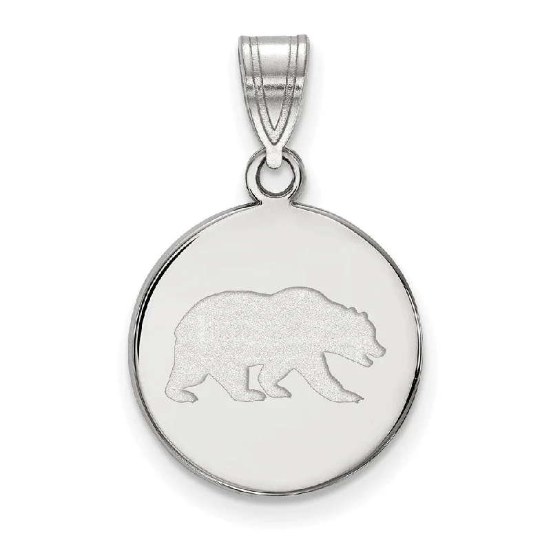 Sterling Silver California Berkeley Medium Mascot Disc Pendant