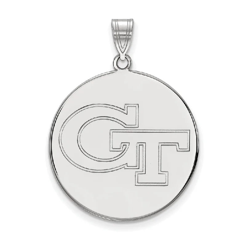 Sterling Silver Georgia Technology XL Disc Pendant