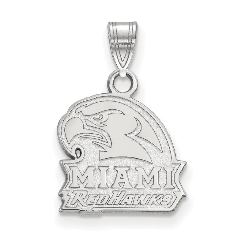 Sterling Silver Miami U Small Logo Pendant