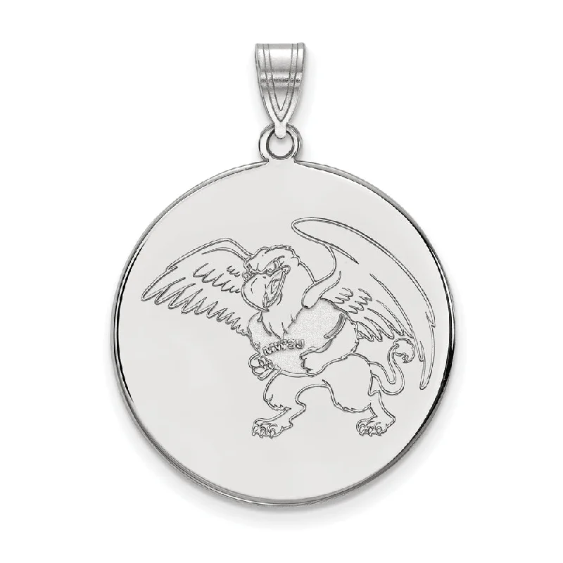 Sterling Silver Missouri Western State XL Disc Pendant