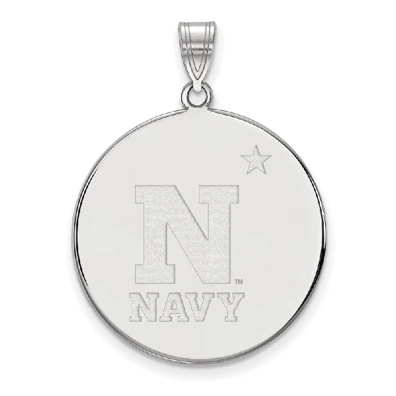 Sterling Silver U.S. Naval Academy XL Disc Pendant