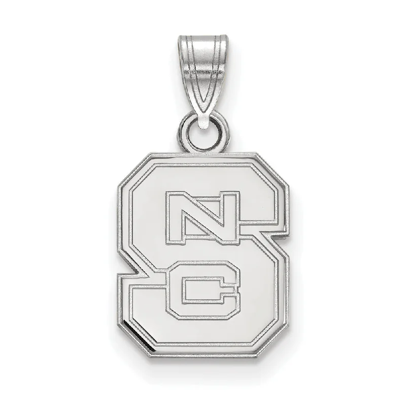 Sterling Silver North Carolina State Small 'NCS' Pendant