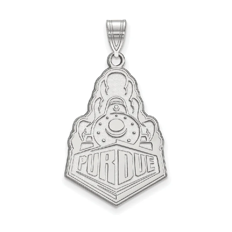 Sterling Silver Purdue XL Logo Pendant