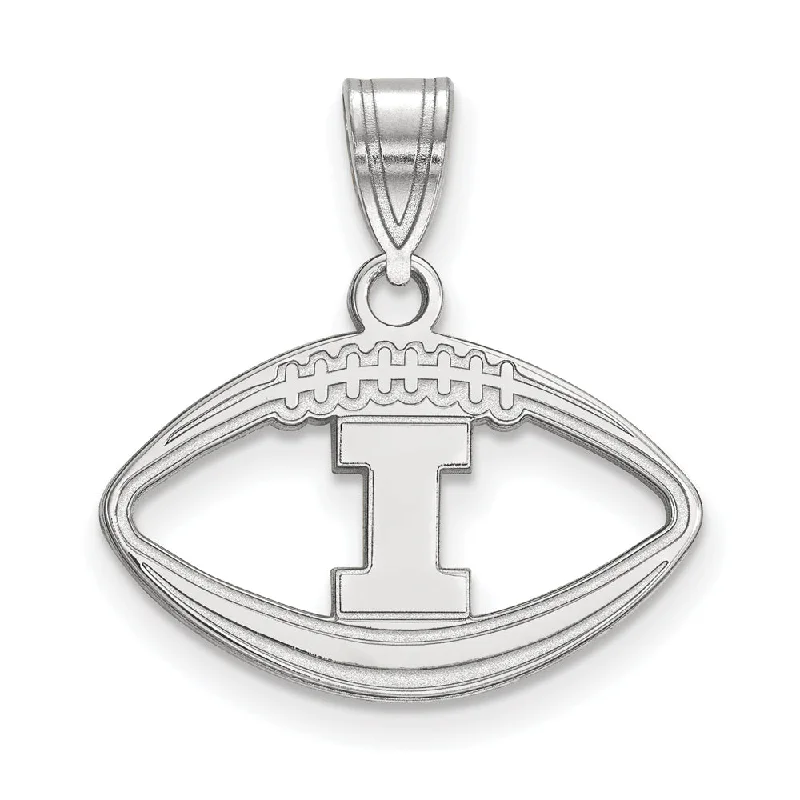 Sterling Silver U. of Illinois Football Pendant