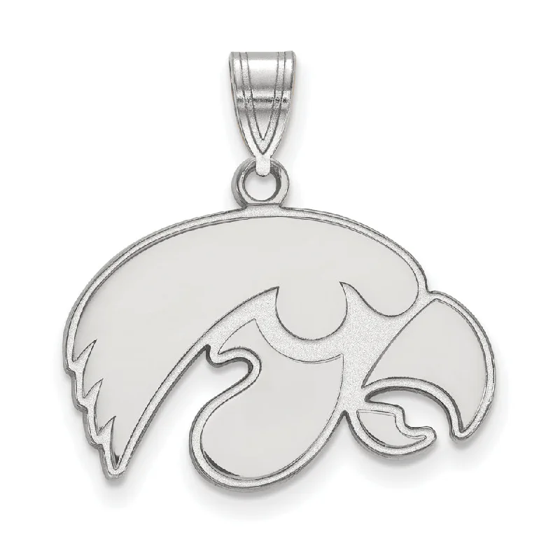 Sterling Silver U. of Iowa Medium Mascot Pendant