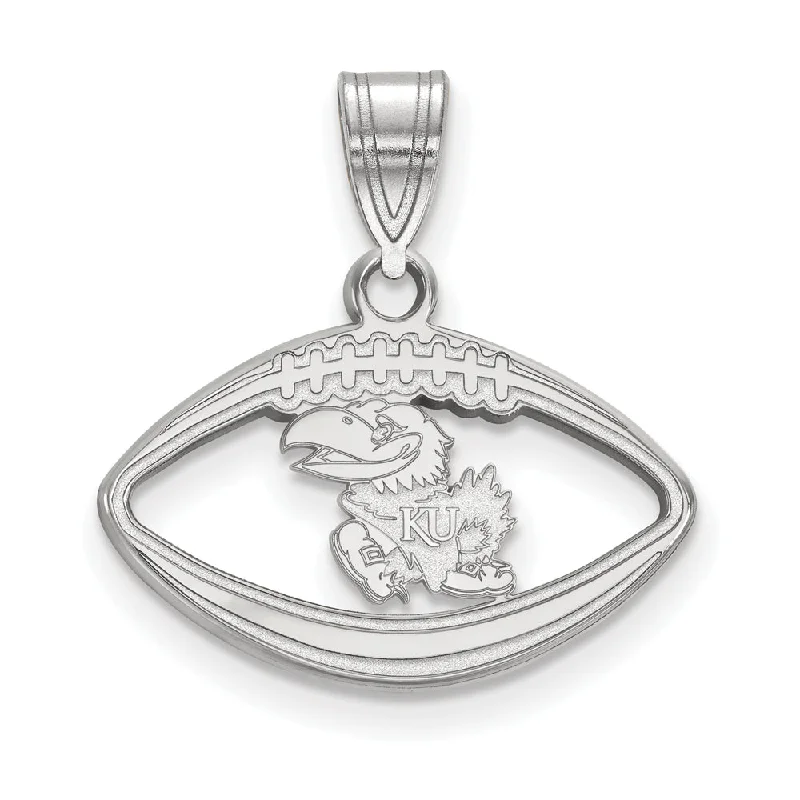 Sterling Silver U. of Kansas Football Pendant