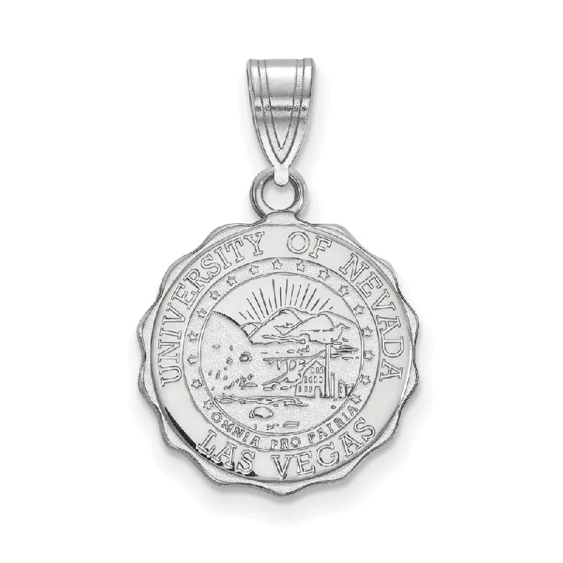 Sterling Silver U. of Nevada Las Vegas Medium Crest Pendant