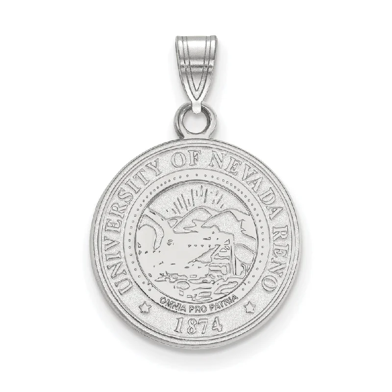 Sterling Silver U. of Nevada Medium Crest Pendant