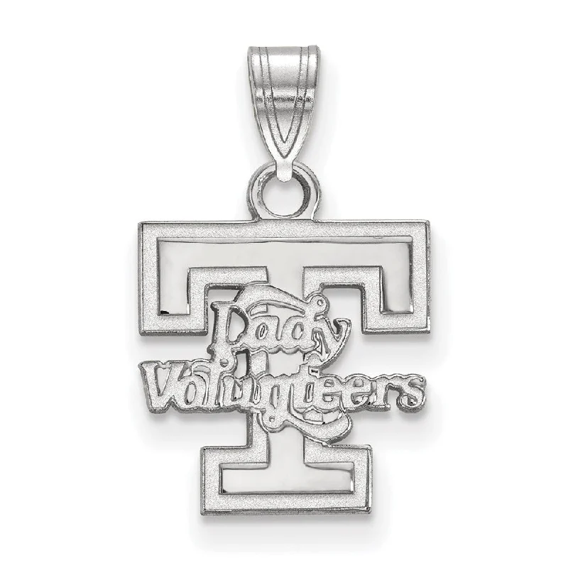 Sterling Silver U. of Tennessee Small 'T' Logo Pendant