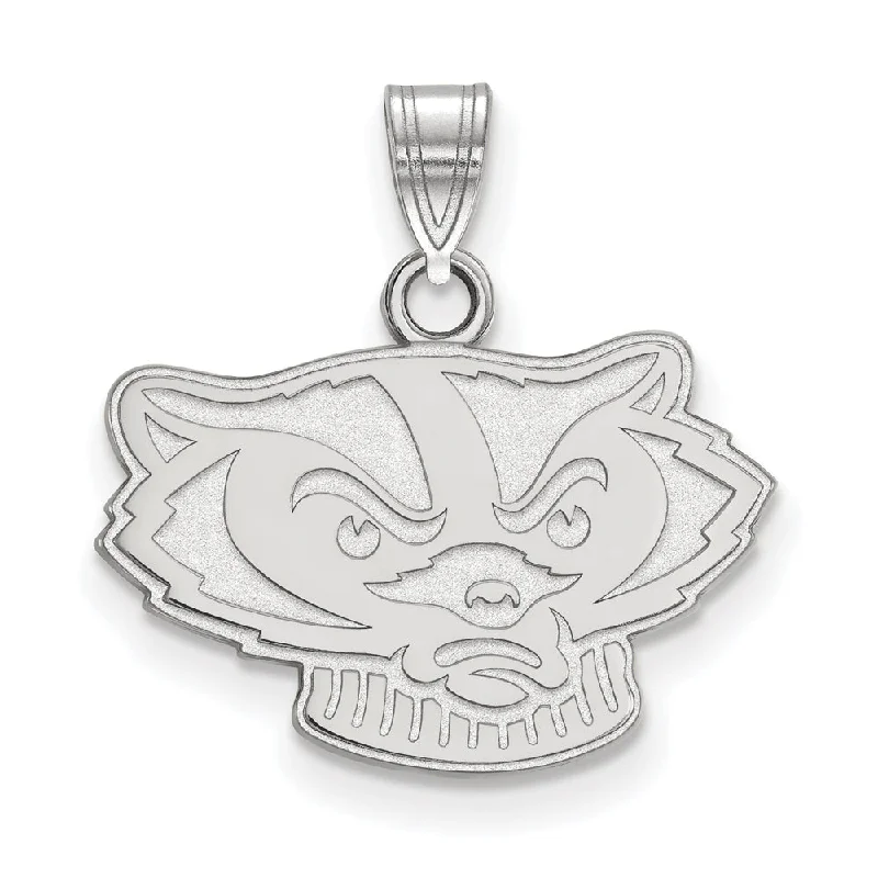 Sterling Silver U. of Wisconsin Small Mascot Pendant