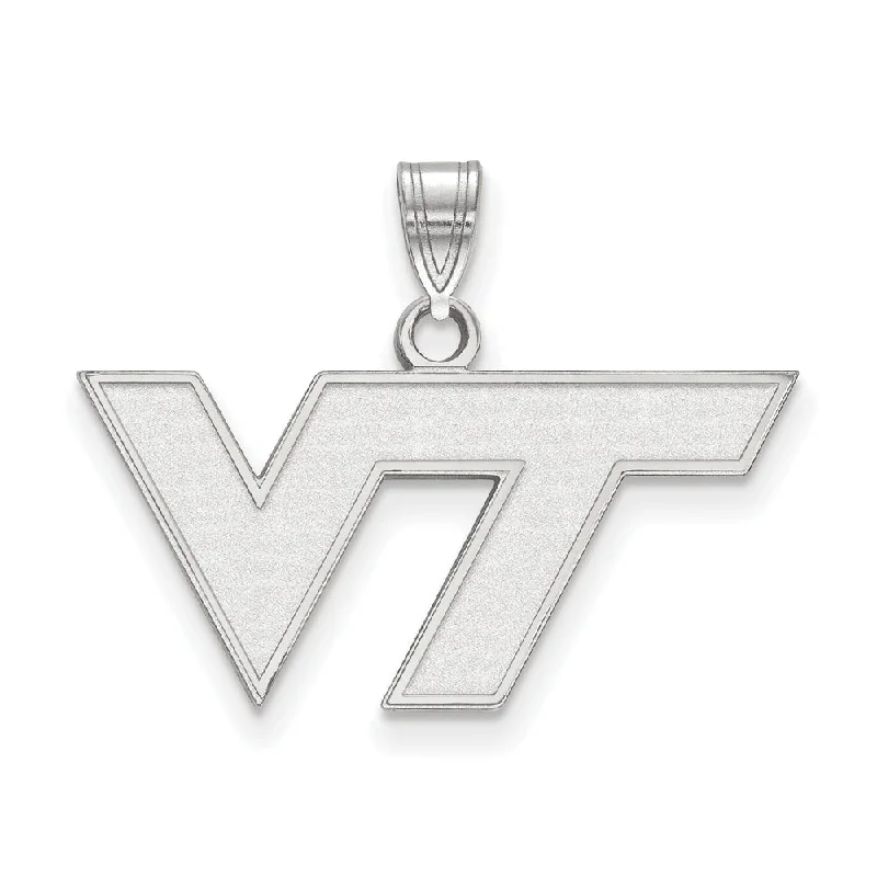 Sterling Silver Virginia Tech Small Logo Pendant