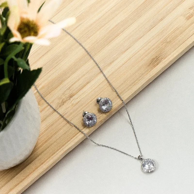 Nipura Silver Zircon Lisa Necklace-set