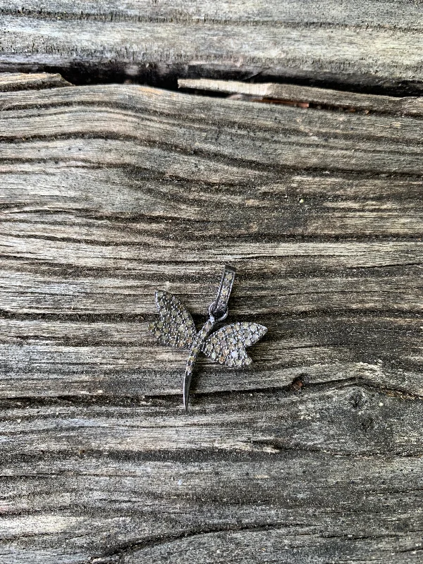 Pave Diamond Dragonfly Pendant