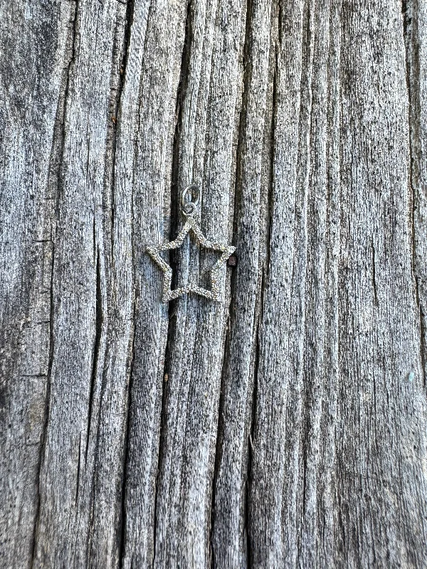 Sterling Silver and Pave Diamond Star of David